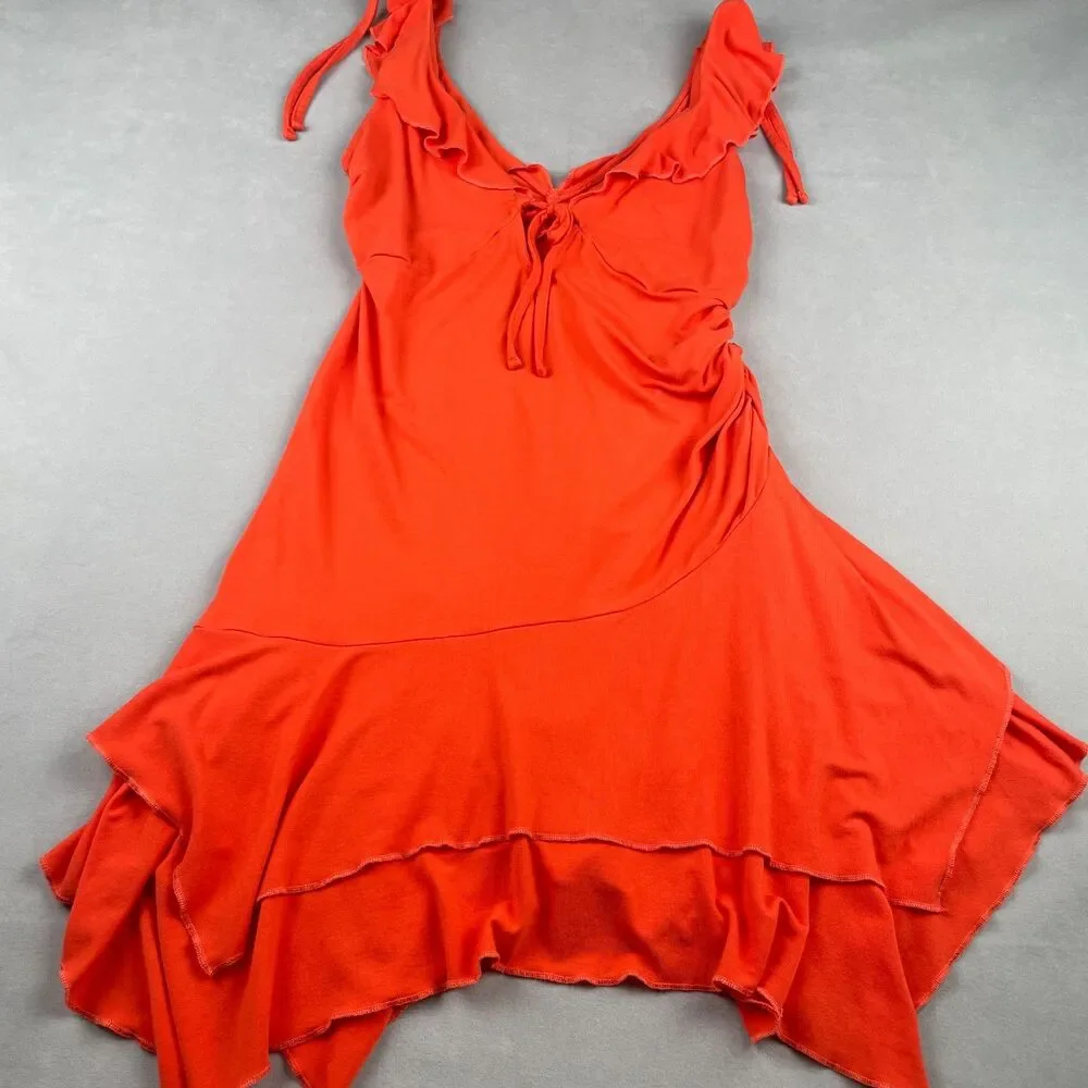 Wild Fable Dress Wmns XS Ruffle Hem Handkerchief Asymmetrical Fairy Summer Beach